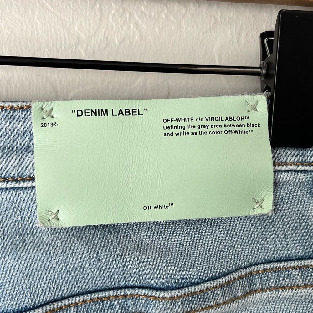 Off-White Denim Capri Cropped Denim Jeans Blue Size Small - Picture 9 of 15